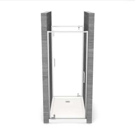 ModulR 2 36 x 78 in. 8mm Pivot Shower Door for Tunnel Installation with Clear glass in Chrome - Plumbing Market