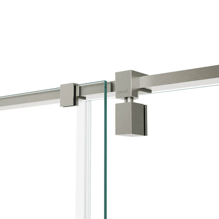 ModulR 2 36 x 78 in. 8mm Pivot Shower Door for Tunnel Installation with Clear glass in Brushed Nickel - Plumbing Market