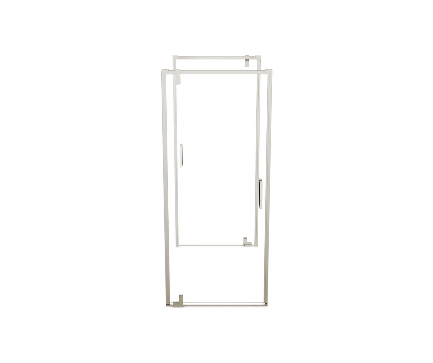 ModulR 2 36 x 78 in. 8mm Pivot Shower Door for Tunnel Installation with Clear glass in Brushed Nickel - Plumbing Market