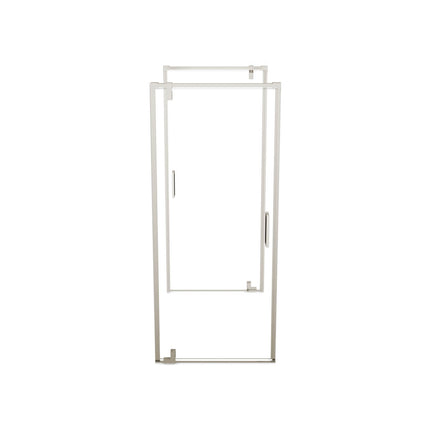 ModulR 2 36 x 78 in. 8mm Pivot Shower Door for Tunnel Installation with Clear glass in Brushed Nickel - Plumbing Market