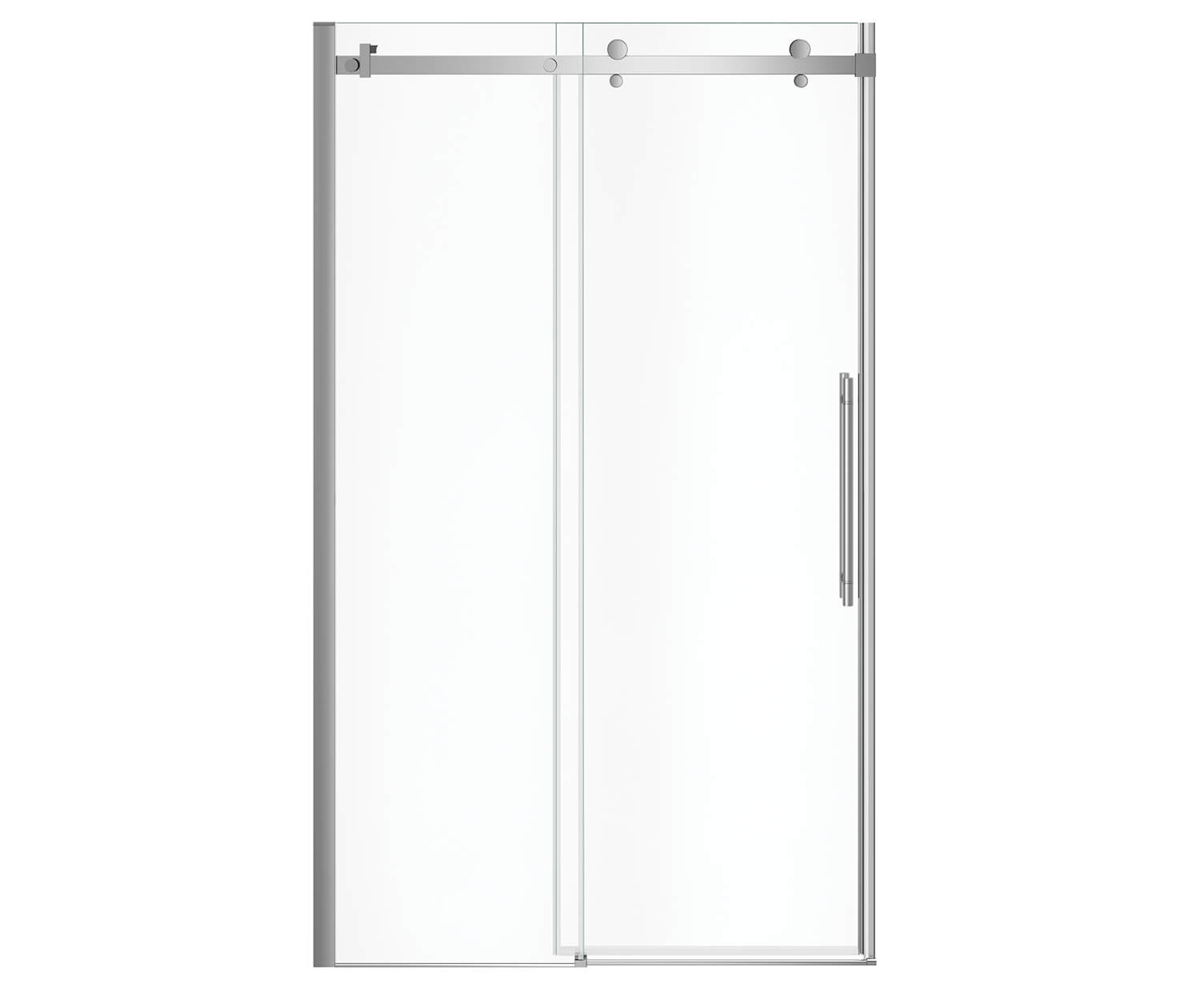 Vela 44 ½-47 x 78 ¾ in. 8mm Sliding Shower Door for Alcove Installation with Clear glass in Chrome - Plumbing Market