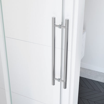 Vela 44 ½-47 x 78 ¾ in. 8mm Sliding Shower Door for Alcove Installation with Clear glass in Chrome - Plumbing Market