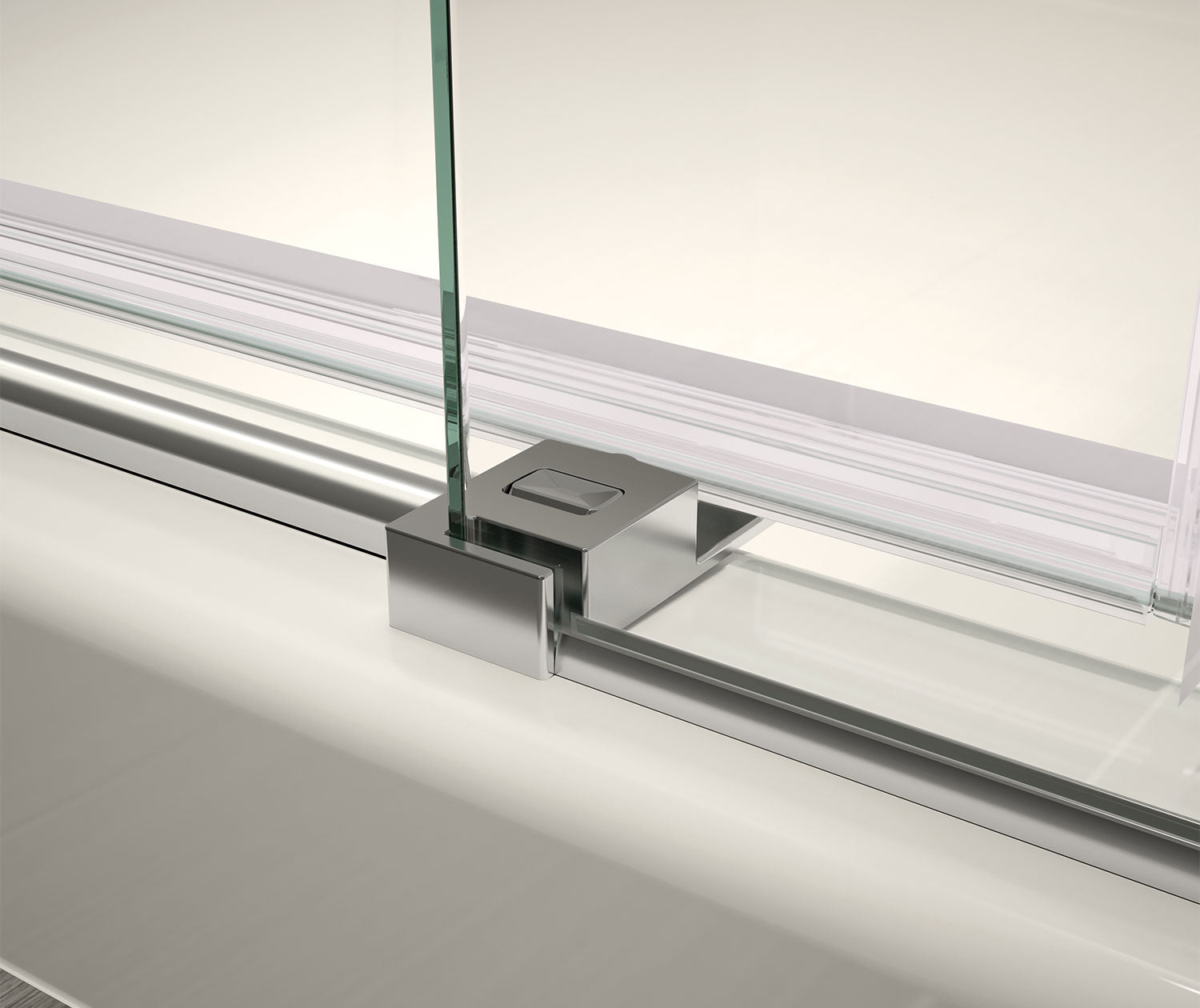 Vela 56 ½-59 x 78 ¾ in. 8mm Sliding Shower Door for Alcove Installation with Clear glass in Chrome and Matte Black - Plumbing Market