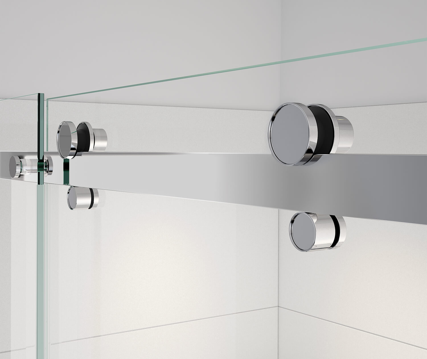 Vela 56 ½-59 x 59 in. 8 mm Sliding Tub Door for Alcove Installation with Clear glass in Chrome - Plumbing Market