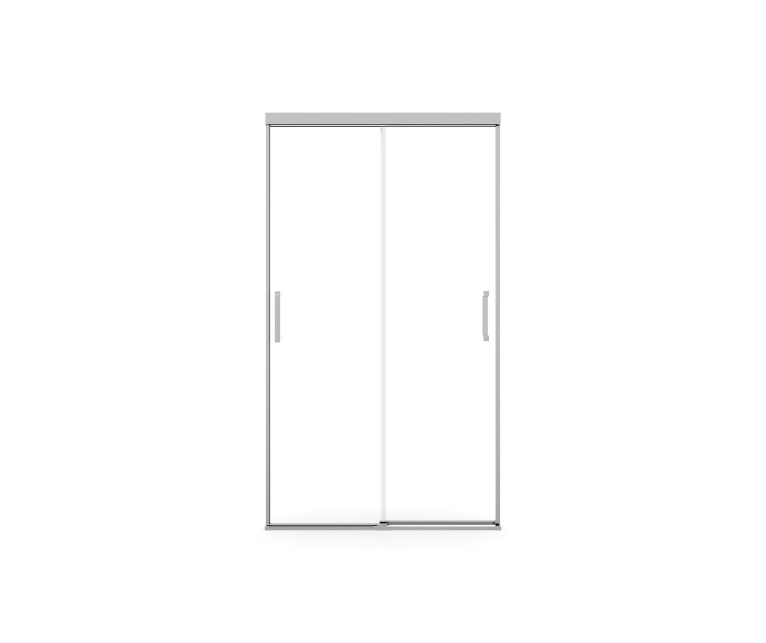 Incognito 74 39-42 x 74 in. 8mm Bypass Shower Door for Alcove Installation with Clear glass in Chrome - Plumbing Market