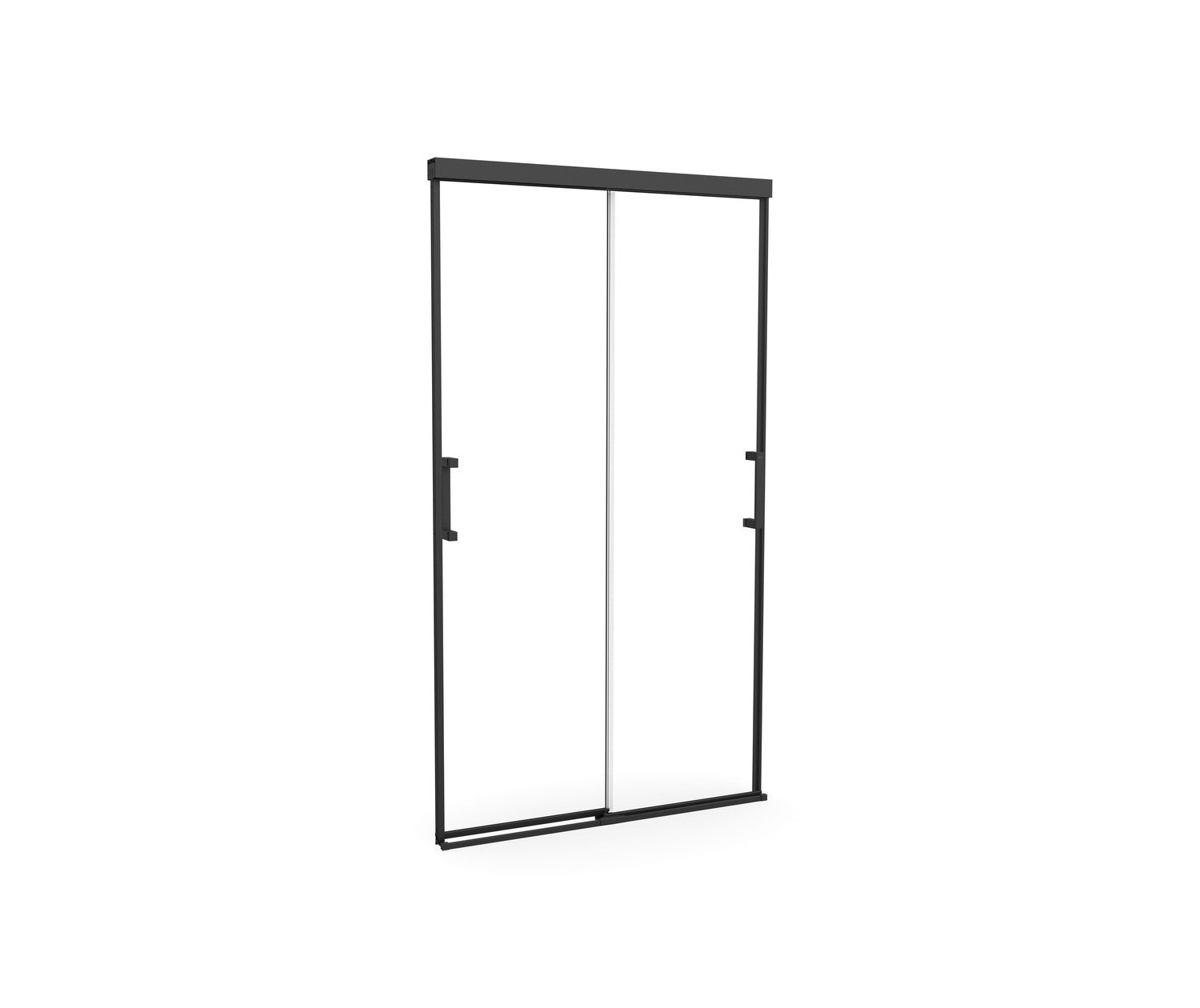 Incognito 74 39-42 x 74 in. 8mm Bypass Shower Door for Alcove Installation with Clear glass in Matte Black - Plumbing Market
