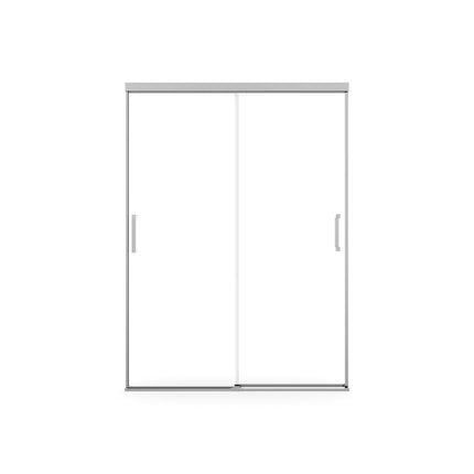 Incognito 74 51-54 x 74 in. 8mm Bypass Shower Door for Alcove Installation with Clear glass in Chrome - Plumbing Market