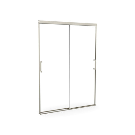 Incognito 74 51-54 x 74 in. 8mm Bypass Shower Door for Alcove Installation with Clear glass in Brushed Nickel - Plumbing Market