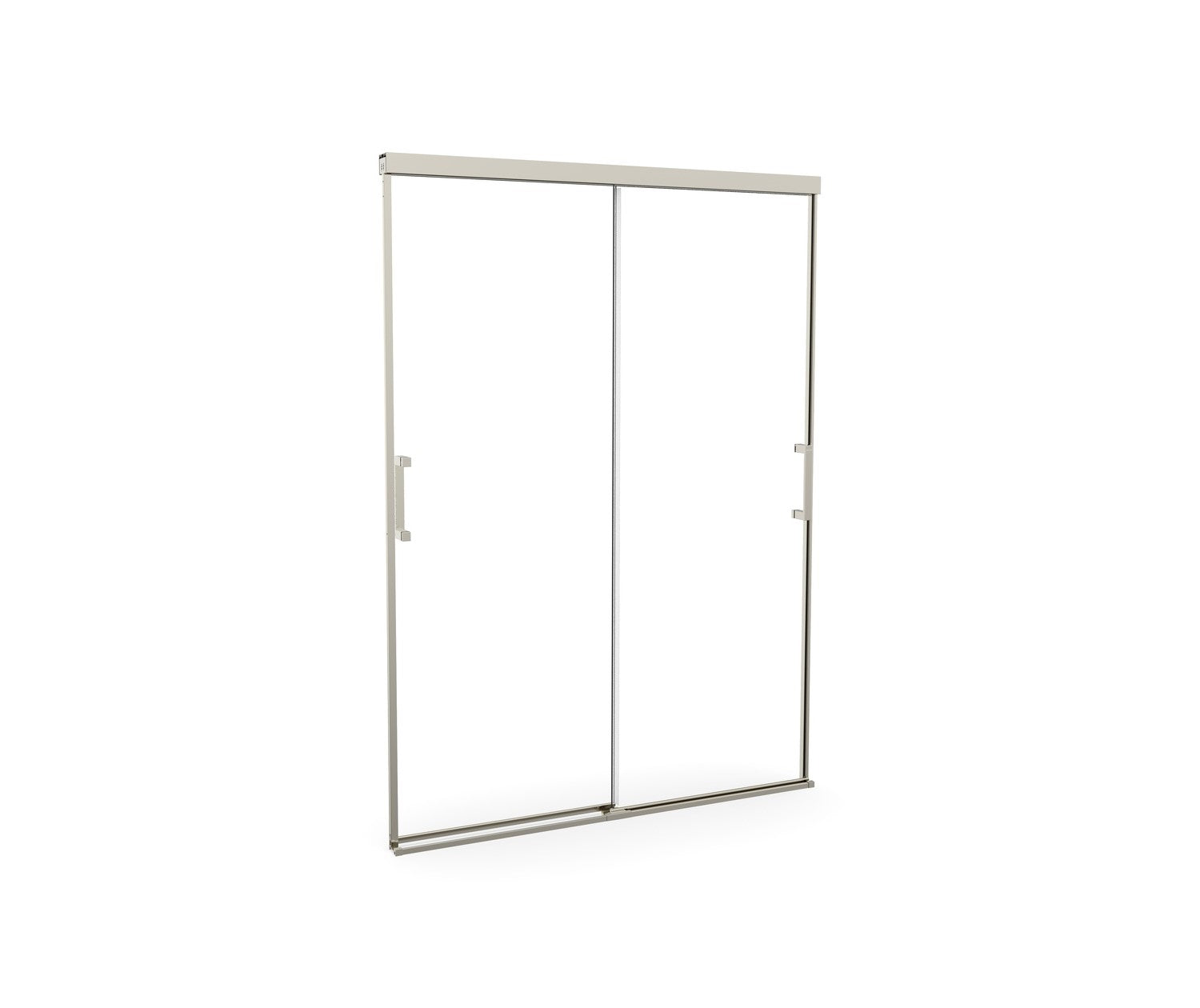 Incognito 74 51-54 x 74 in. 8mm Bypass Shower Door for Alcove Installation with Clear glass in Brushed Nickel - Plumbing Market