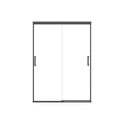 Incognito 74 51-54 x 74 in. 8mm Bypass Shower Door for Alcove Installation with Clear glass in Matte Black - Plumbing Market