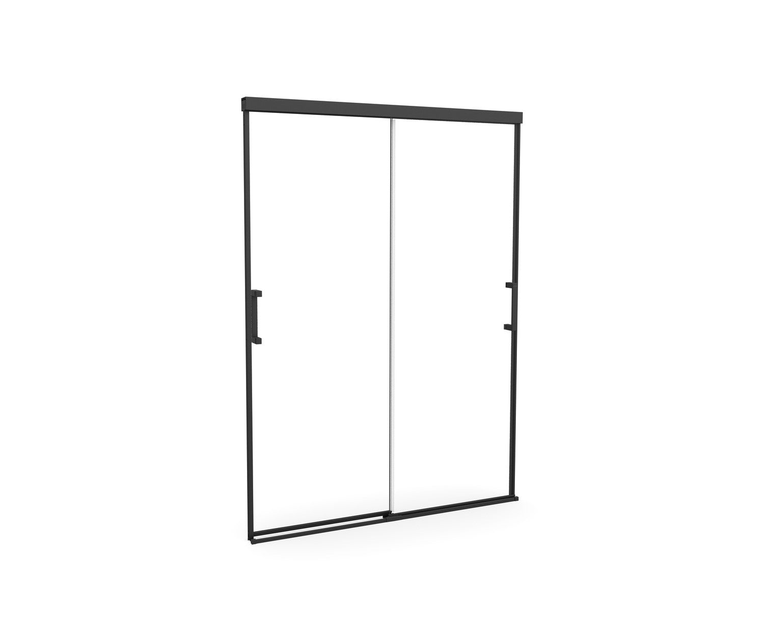 Incognito 74 51-54 x 74 in. 8mm Bypass Shower Door for Alcove Installation with Clear glass in Matte Black - Plumbing Market