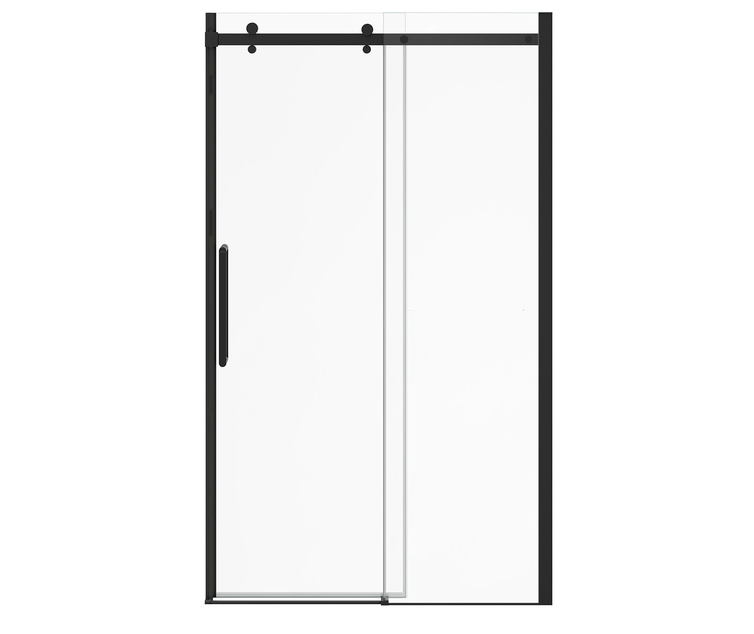 Halo Pro GS 44 ½-47 x 78 ¾ in. 8mm Sliding Shower Door for Alcove Installation with GlassShield® glass in Matte Black - Plumbing Market