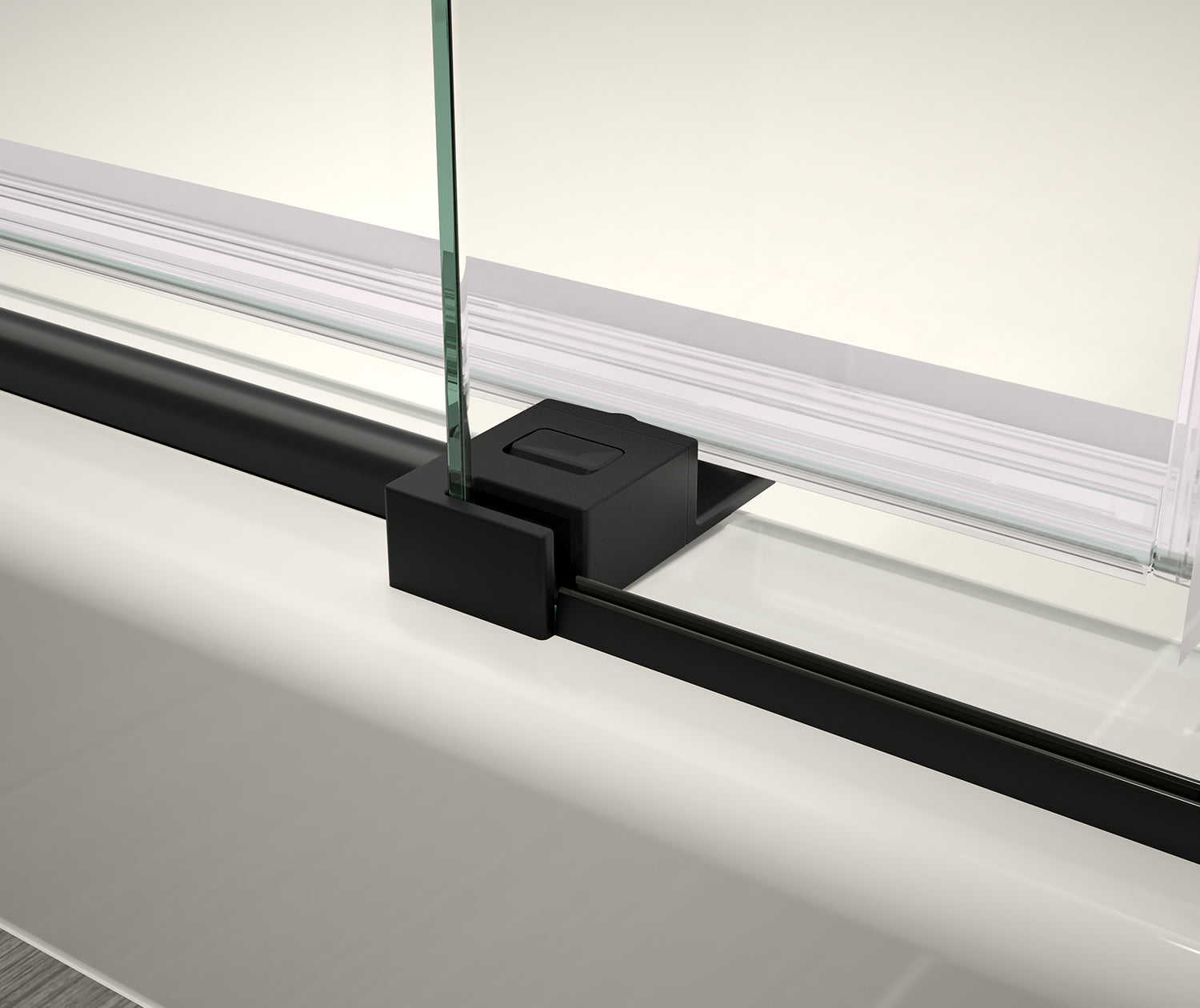 Halo Pro GS 44 ½-47 x 78 ¾ in. 8mm Sliding Shower Door for Alcove Installation with GlassShield® glass in Matte Black - Plumbing Market