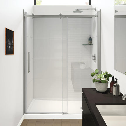 Halo Pro GS 56 ½-59 x 78 ¾ in. 8mm Sliding Shower Door for Alcove Installation with GlassShield® glass in Chrome - Plumbing Market