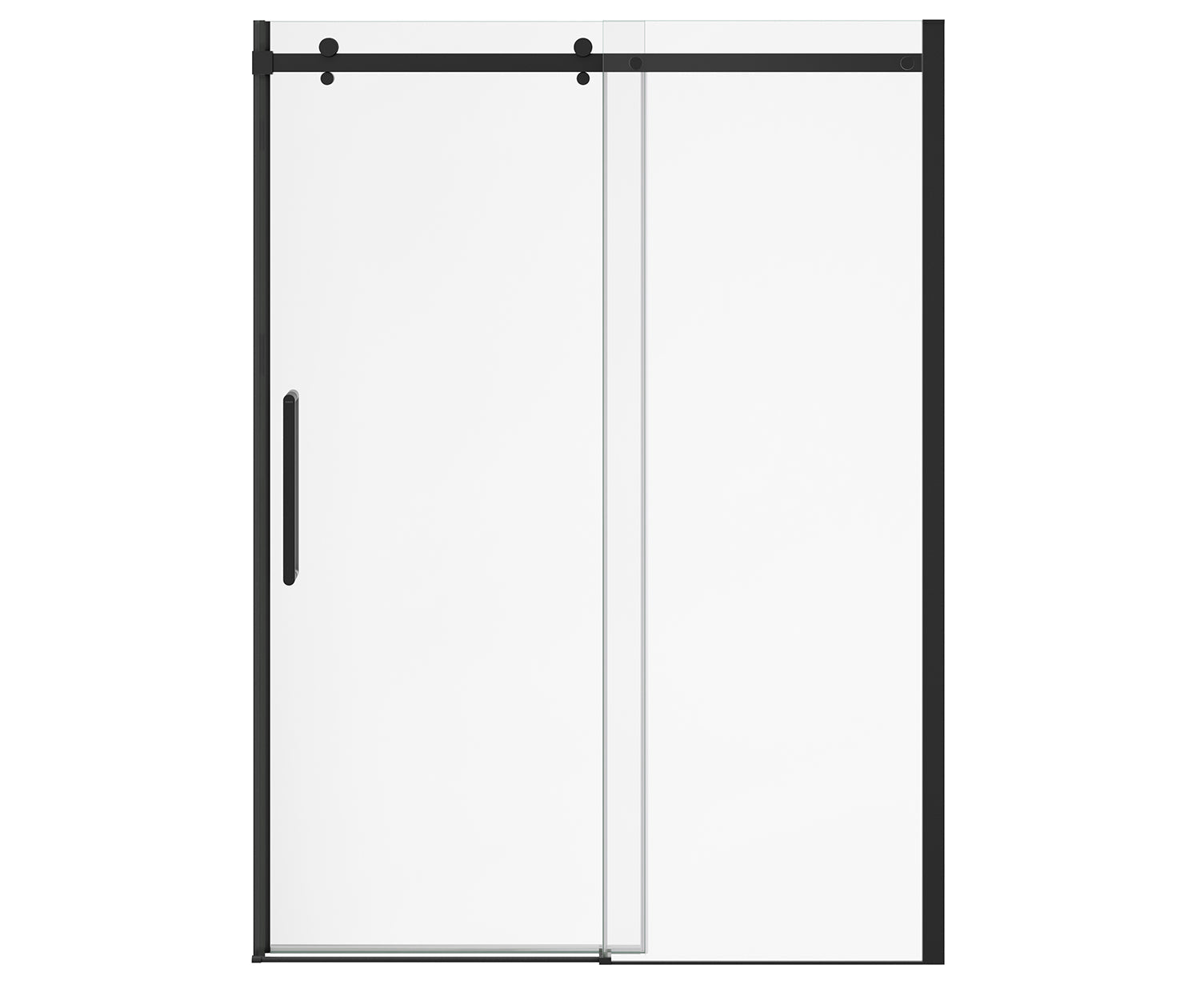 Halo Pro GS 56 ½-59 x 78 ¾ in. 8mm Sliding Shower Door for Alcove Installation with GlassShield® glass in Matte Black - Plumbing Market