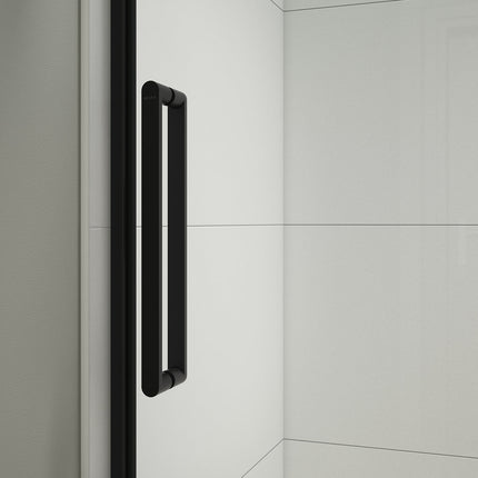 Halo Pro GS 56 ½-59 x 78 ¾ in. 8mm Sliding Shower Door for Alcove Installation with GlassShield® glass in Matte Black - Plumbing Market