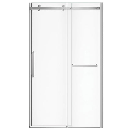 Halo Pro 44 ½-47 x 78 ¾ in. 8 mm Sliding Shower Door with Towel Bar for Alcove Installation with Clear glass in Chrome - Plumbing Market