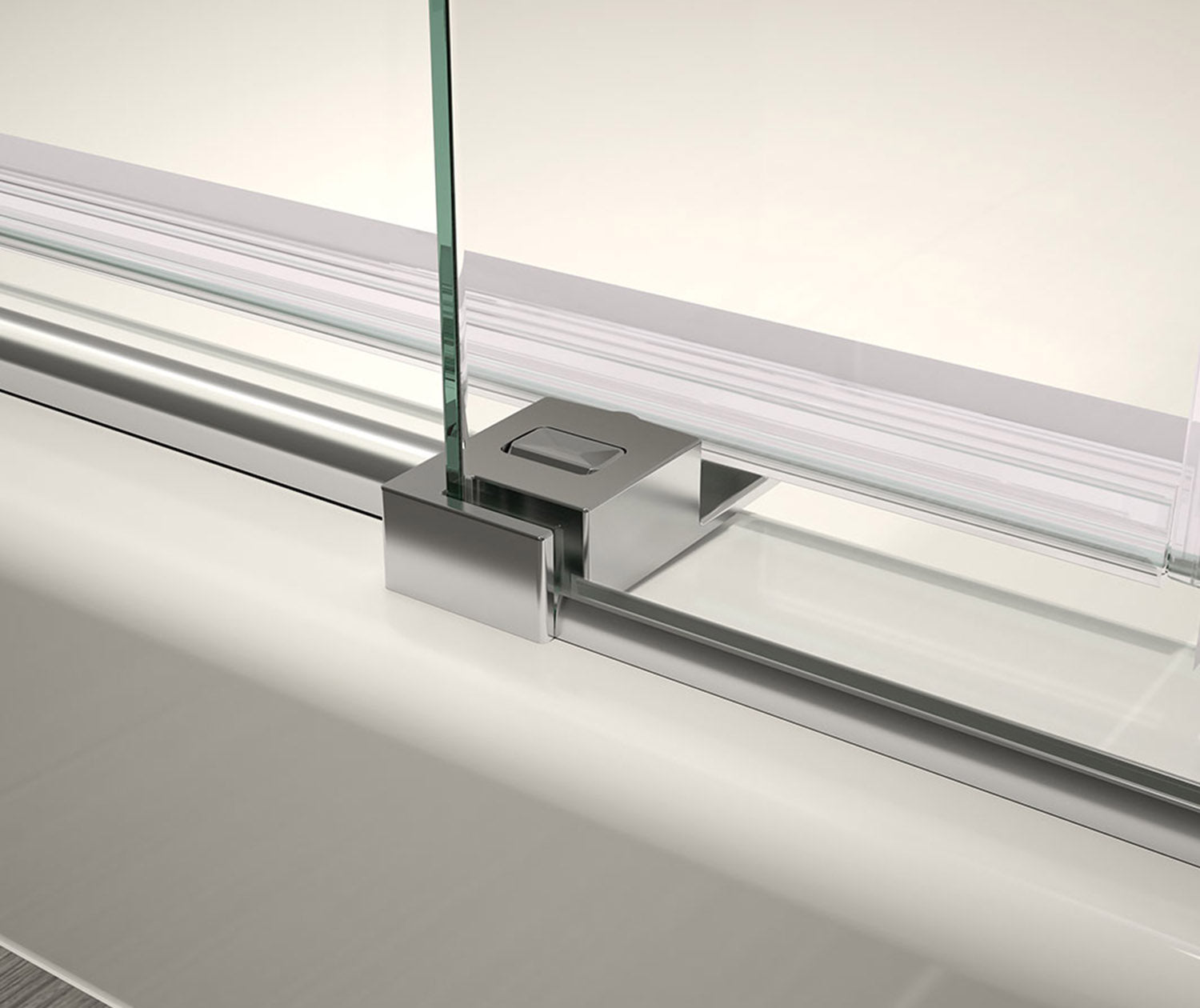 Halo Pro 56 ½-59 x 78 ¾ in. 8 mm Sliding Shower Door with Towel Bar for Alcove Installation with Clear glass in Chrome - Plumbing Market