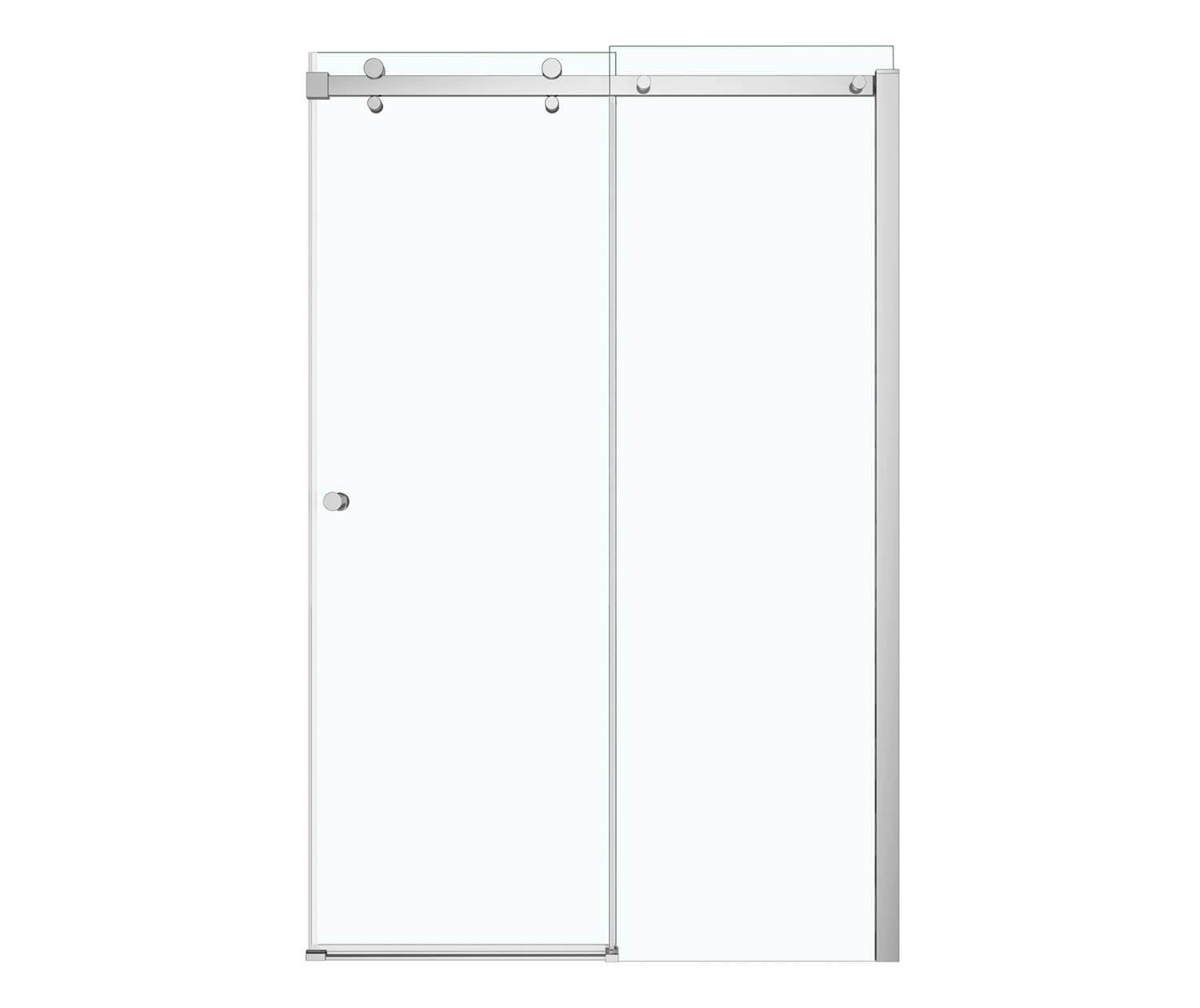 Luminescence 44 ½-47 x 70 ½-72 in. 6 mm Sliding Shower Door for Alcove Installation with Clear glass in Chrome - Plumbing Market