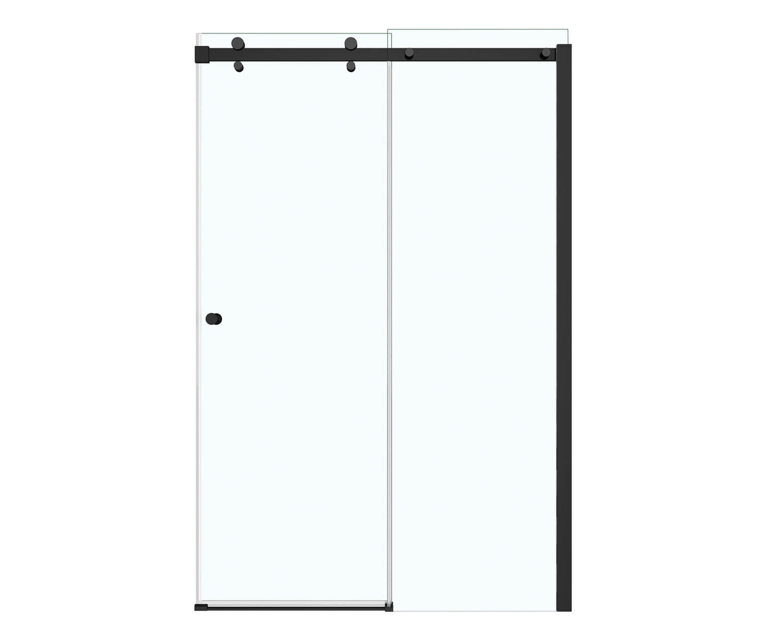Luminescence 44 ½-47 x 70 ½-72 in. 6 mm Sliding Shower Door for Alcove Installation with Clear glass in Dark Bronze - Plumbing Market