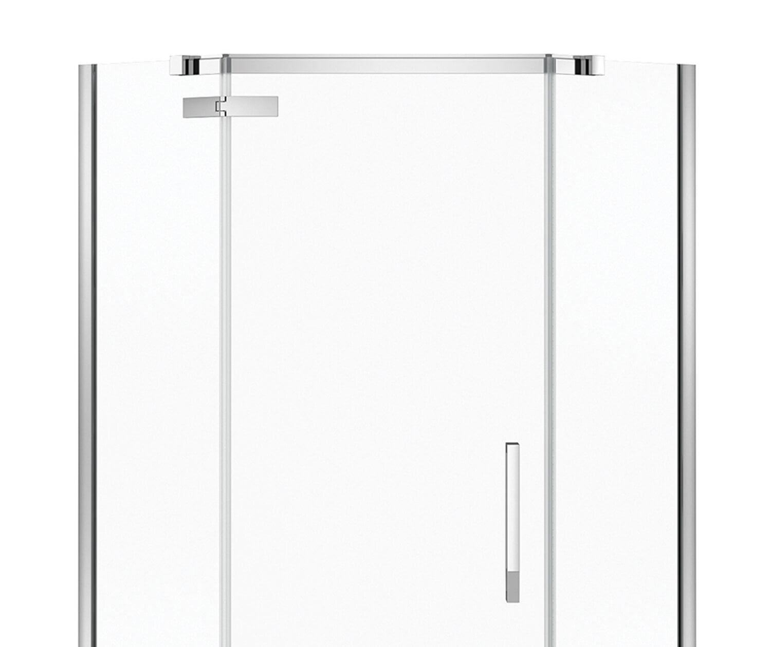 Davana Neo-angle 38 x 38 x 75 in. 8mm Pivot Shower Door for Corner Installation with Clear glass in Chrome - Plumbing Market