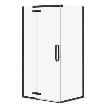 Davana Rectangular 42 x 34 x 75 in. 8mm Pivot Shower Door for Corner Installation with Clear glass in Dark Bronze - Plumbing Market