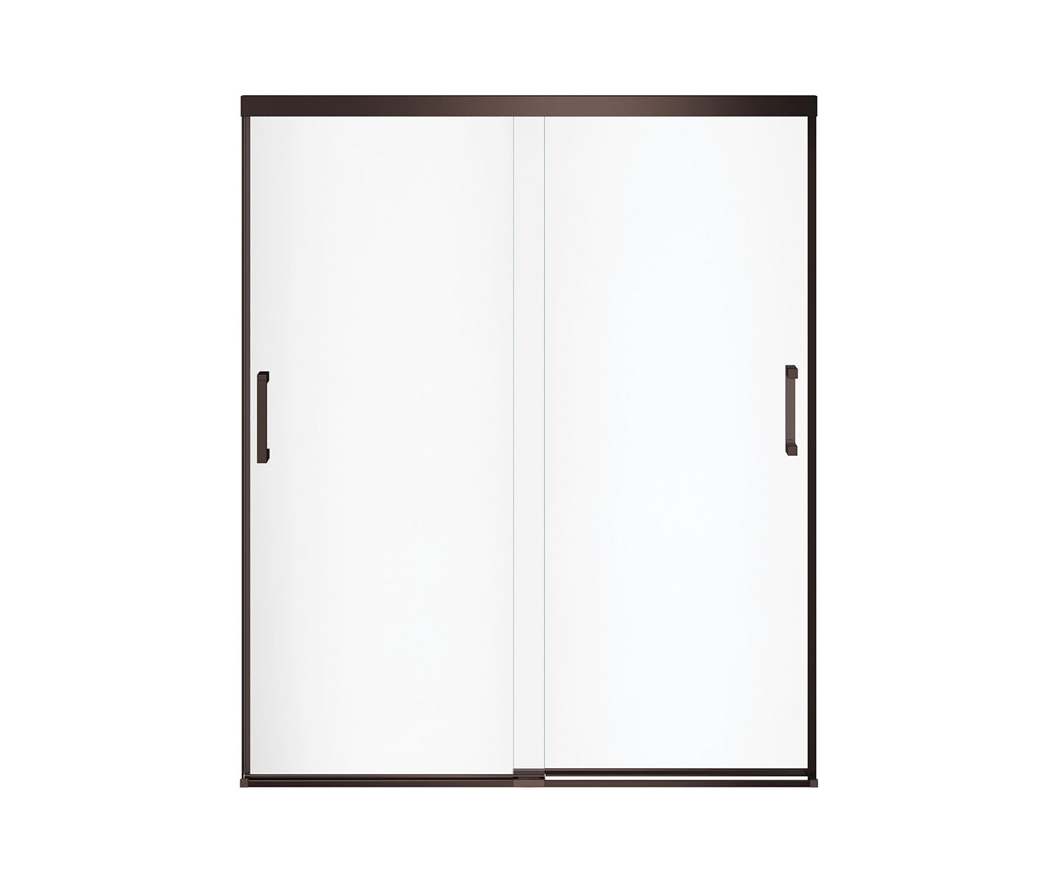 Incognito 70 56-59 x 70 ½ in. 6 mm Bypass Shower Door for Alcove Installation with Clear glass in Dark Bronze - Plumbing Market