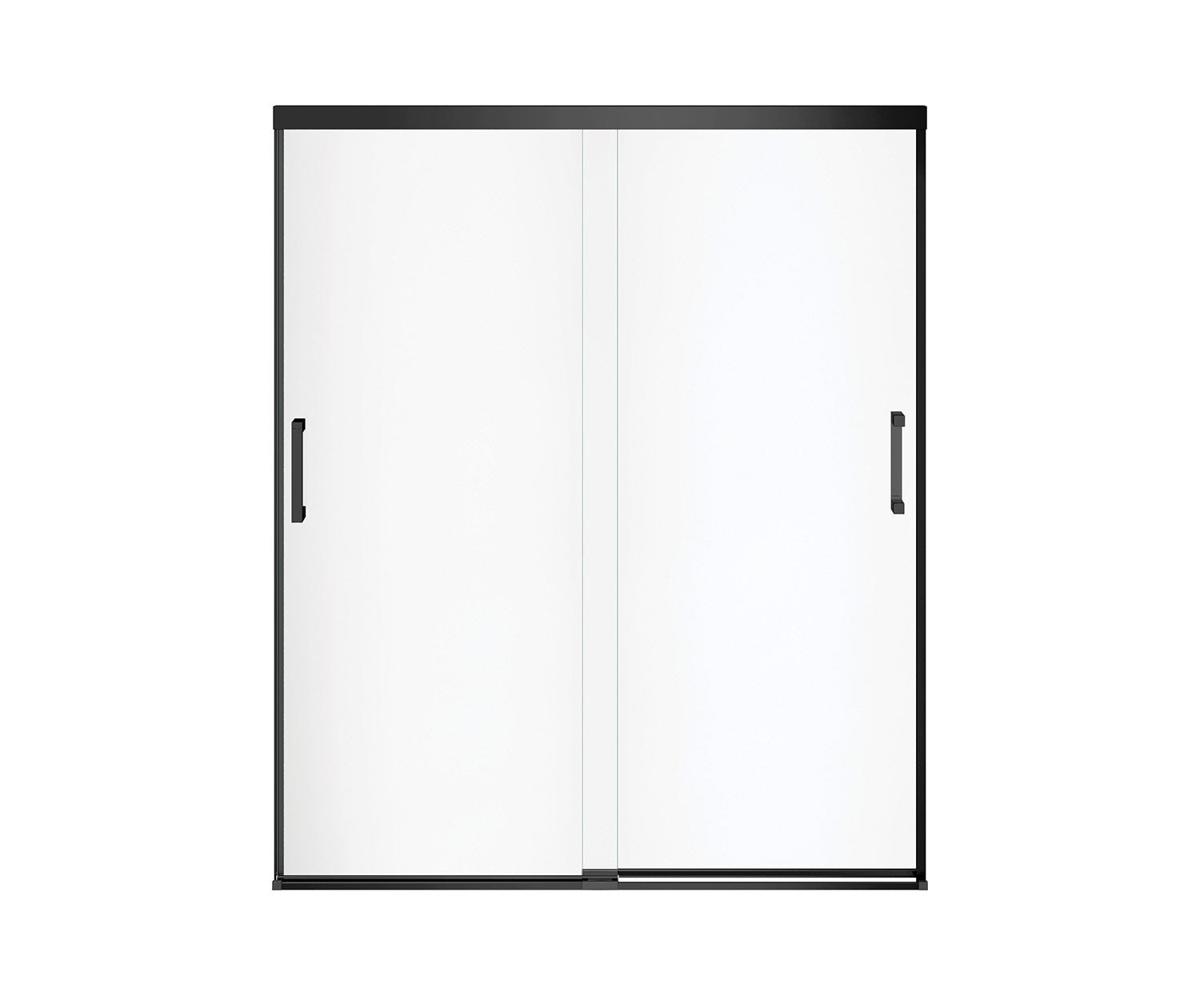 Incognito 70 56-59 x 70 ½ in. 6 mm Bypass Shower Door for Alcove Installation with Clear glass in Matte Black - Plumbing Market