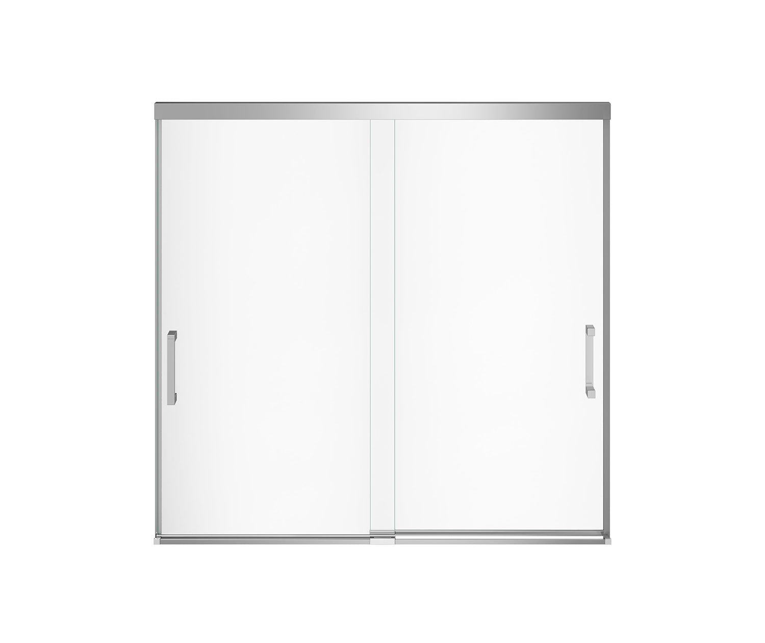 Incognito 57 56-59 x 56 ¾ in. 6 mm Bypass Tub Door for Alcove Installation with Clear glass in Chrome - Plumbing Market