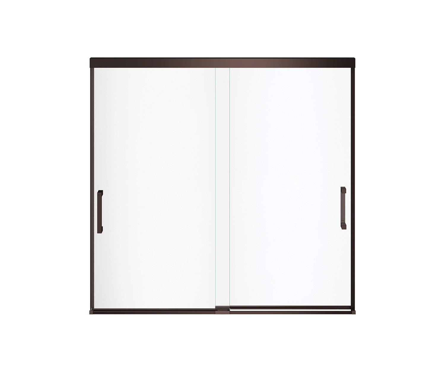 Incognito 57 56-59 x 56 ¾ in. 6 mm Bypass Tub Door for Alcove Installation with Clear glass in Dark Bronze - Plumbing Market