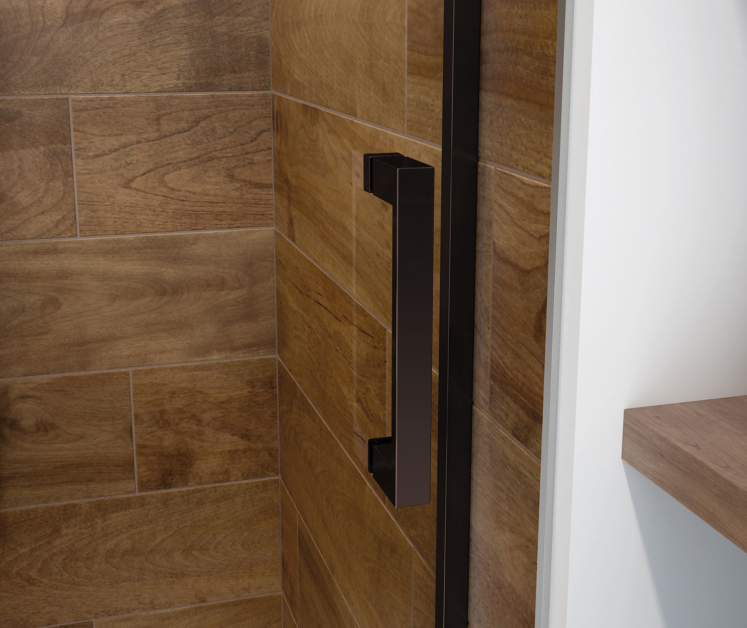 Incognito 57 56-59 x 56 ¾ in. 6 mm Bypass Tub Door for Alcove Installation with Clear glass in Dark Bronze - Plumbing Market