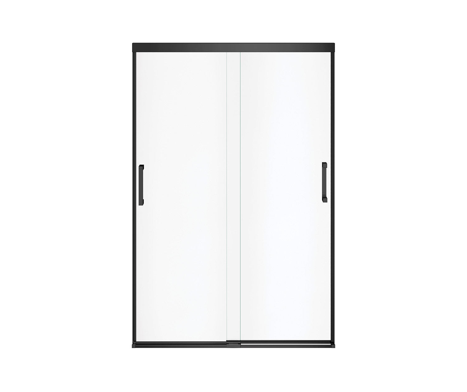 Incognito 70 44-47 x 70 ½ in. 8mm Bypass Shower Door for Alcove Installation with Clear glass in Matte Black - Plumbing Market