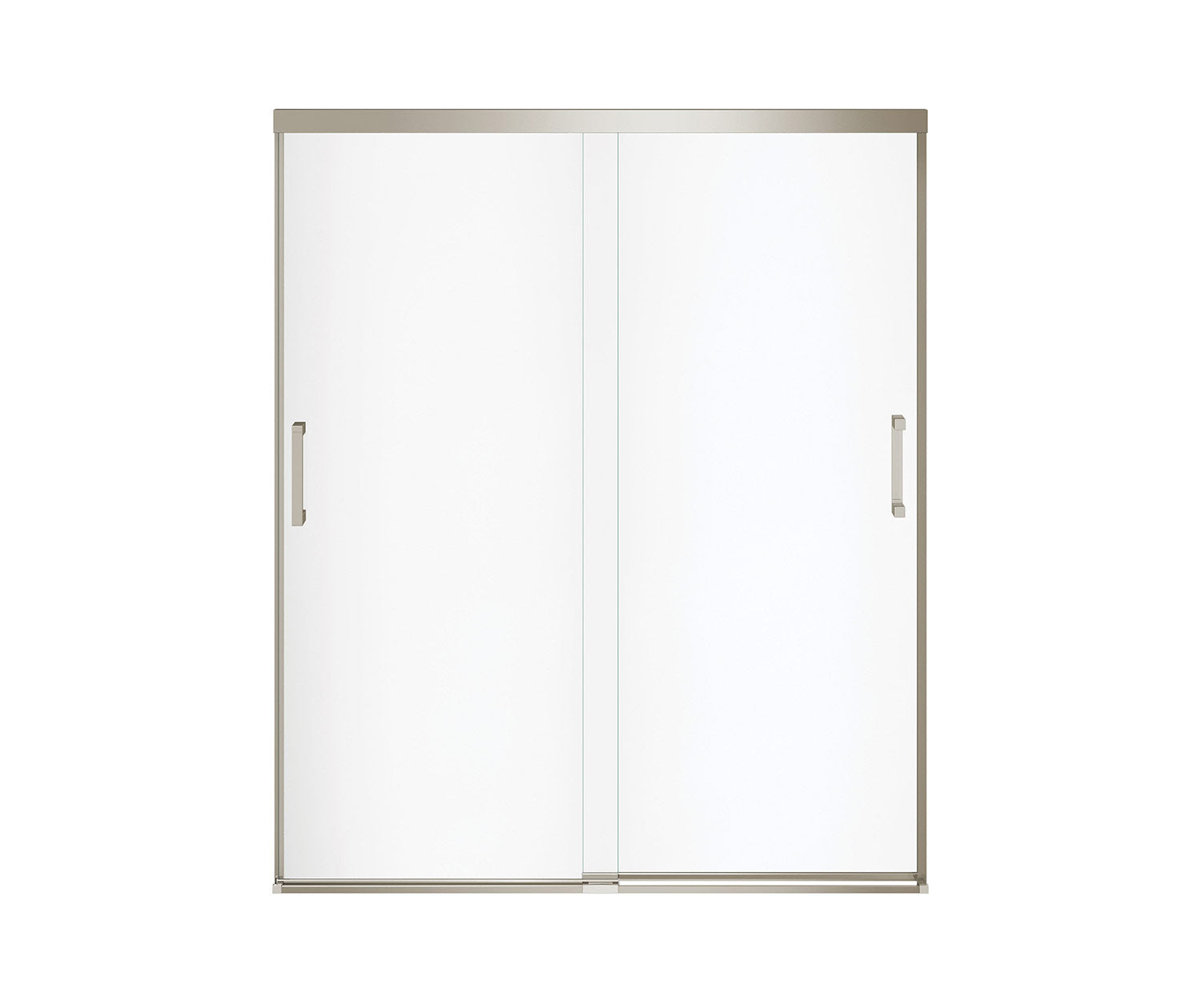 Incognito 70 56-59 x 70 ½ in. 8 mm Bypass Shower Door for Alcove Installation with Clear glass in Brushed Nickel - Plumbing Market