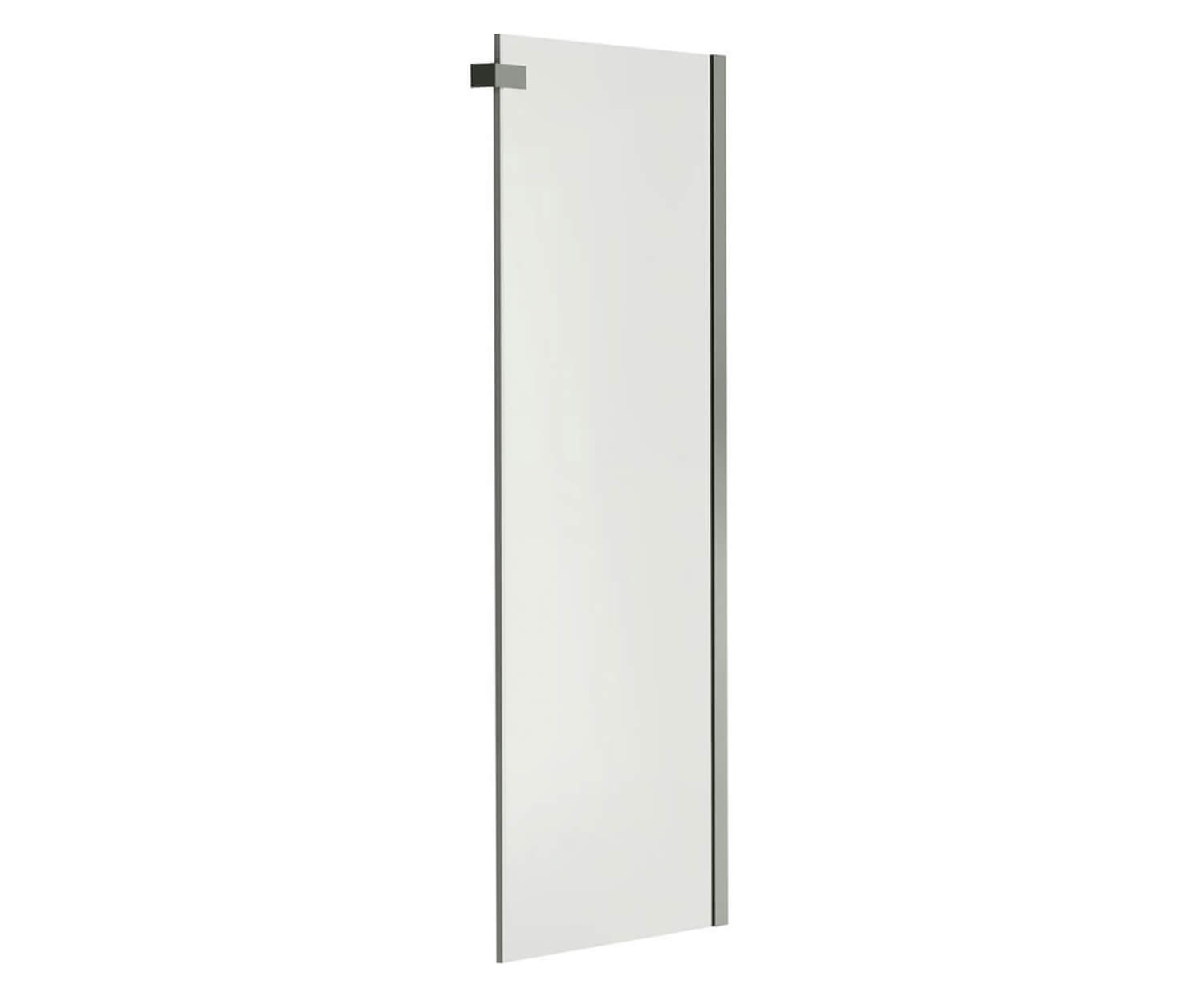 Halo Return Panel for 30 in. Base with Clear glass in Chrome - Plumbing Market