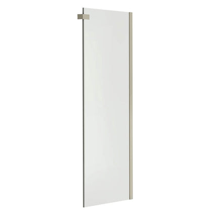 Halo Return Panel for 30 in. Base with Clear glass in Brushed Nickel - Plumbing Market
