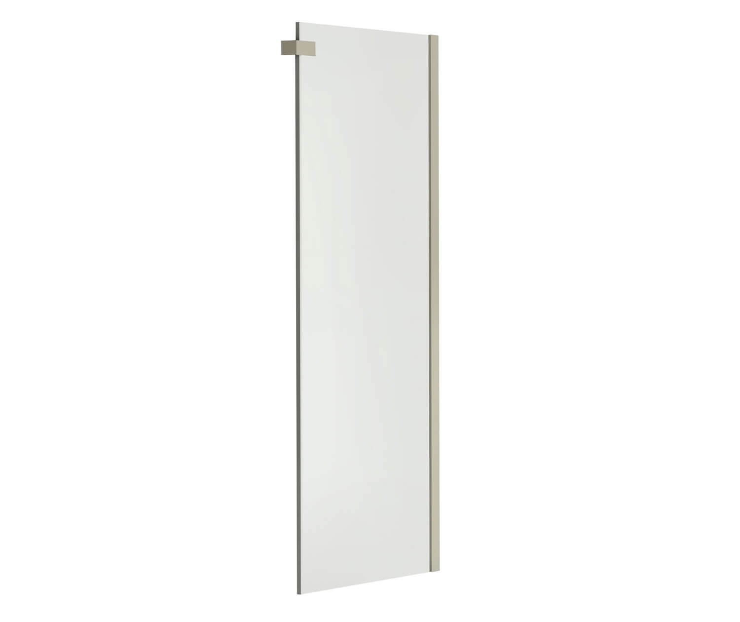 Halo Return Panel for 30 in. Base with Clear glass in Brushed Nickel - Plumbing Market