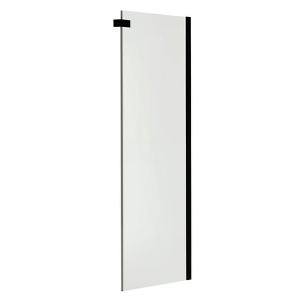 Halo Return Panel for 30 in. Base with Clear glass in Matte Black - Plumbing Market
