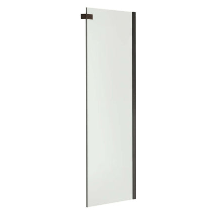 Halo Return Panel for 36 in. Base with Clear glass in Dark Bronze - Plumbing Market