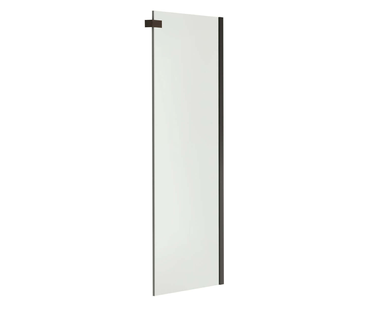 Halo Return Panel for 36 in. Base with Clear glass in Dark Bronze - Plumbing Market