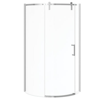 Maax Outback Round 36 x 36 x 75 5/8 in. 8mm Sliding Shower Door for Corner Installation with Clear glass in Chrome 139410-900-084-001 - Plumbing Market