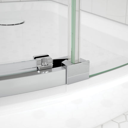 Maax Outback Round 36 x 36 x 75 5/8 in. 8mm Sliding Shower Door for Corner Installation with Clear glass in Chrome 139410-900-084-001 - Plumbing Market