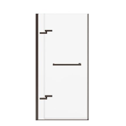 Reveal Sleek 71 32 1/2-35 1/2 x 71 1/2 in. 8mm Pivot Shower Door for Alcove Installation with Clear glass in Dark Bronze - Plumbing Market