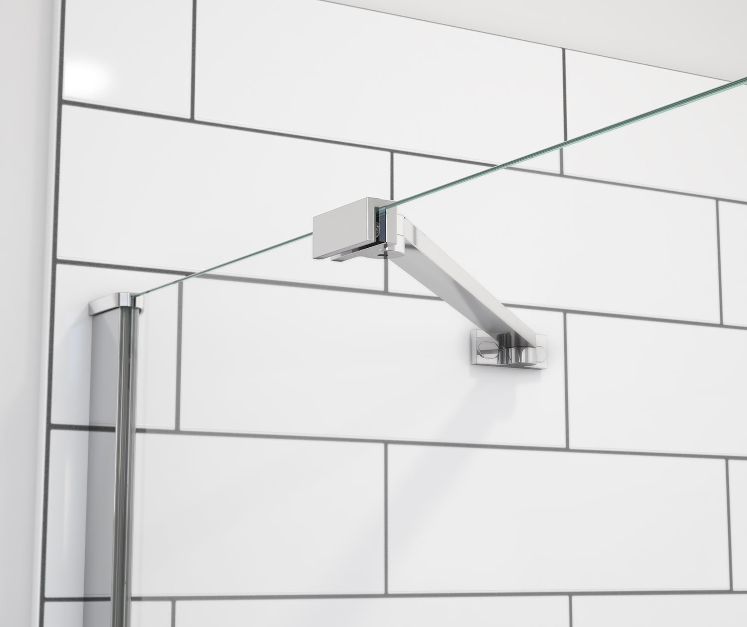 Reveal Sleek 71 38-41 x 71 1/2 in. 8mm Pivot Shower Door for Alcove Installation with Clear glass in Chrome - Plumbing Market