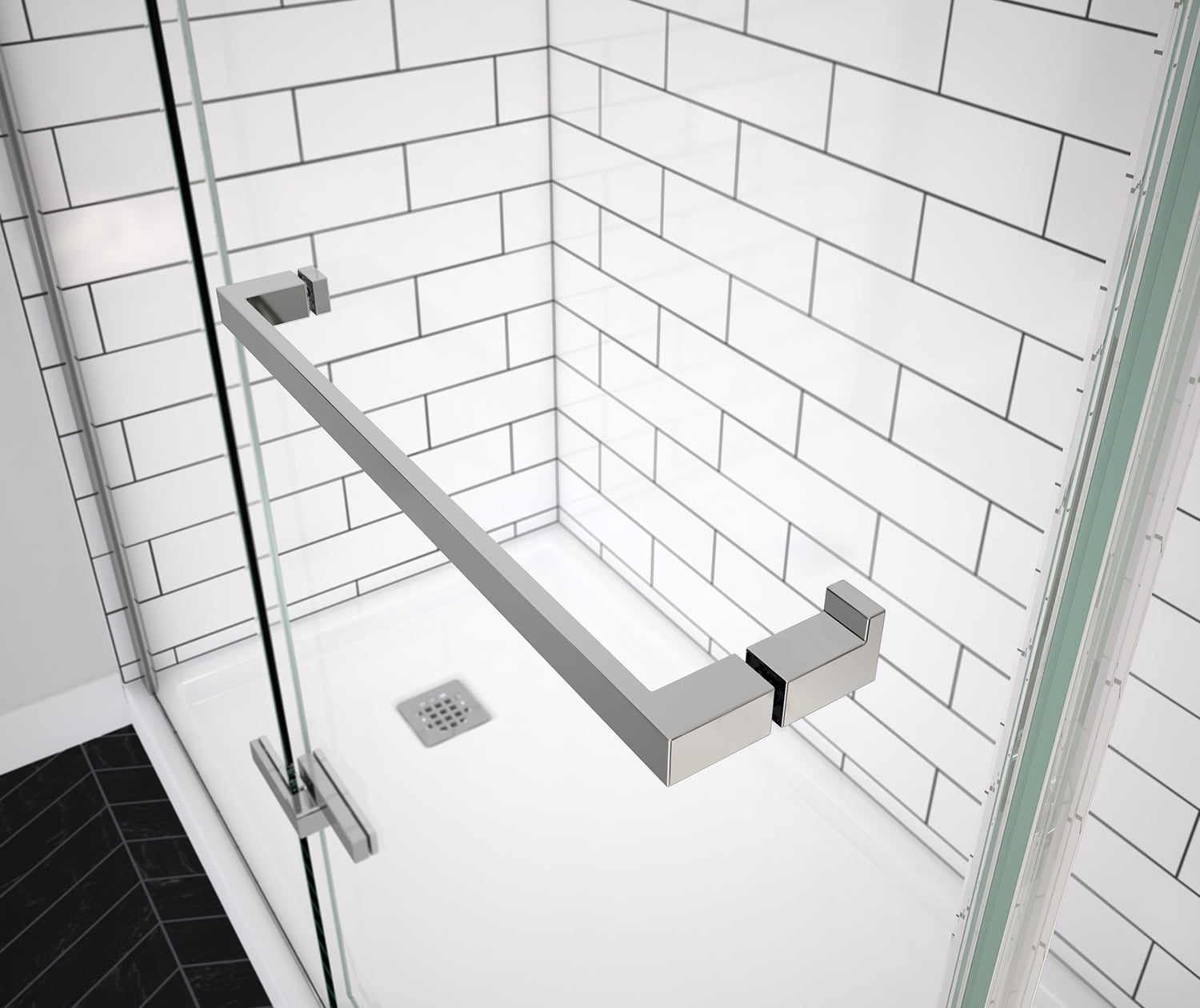 Reveal Sleek 71 38-41 x 71 1/2 in. 8mm Pivot Shower Door for Alcove Installation with Clear glass in Chrome - Plumbing Market