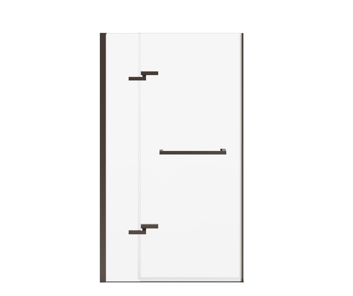 Reveal Sleek 71 38-41 x 71 1/2 in. 8 mm Pivot Shower Door for Alcove Installation with Clear glass in Dark Bronze - Plumbing Market