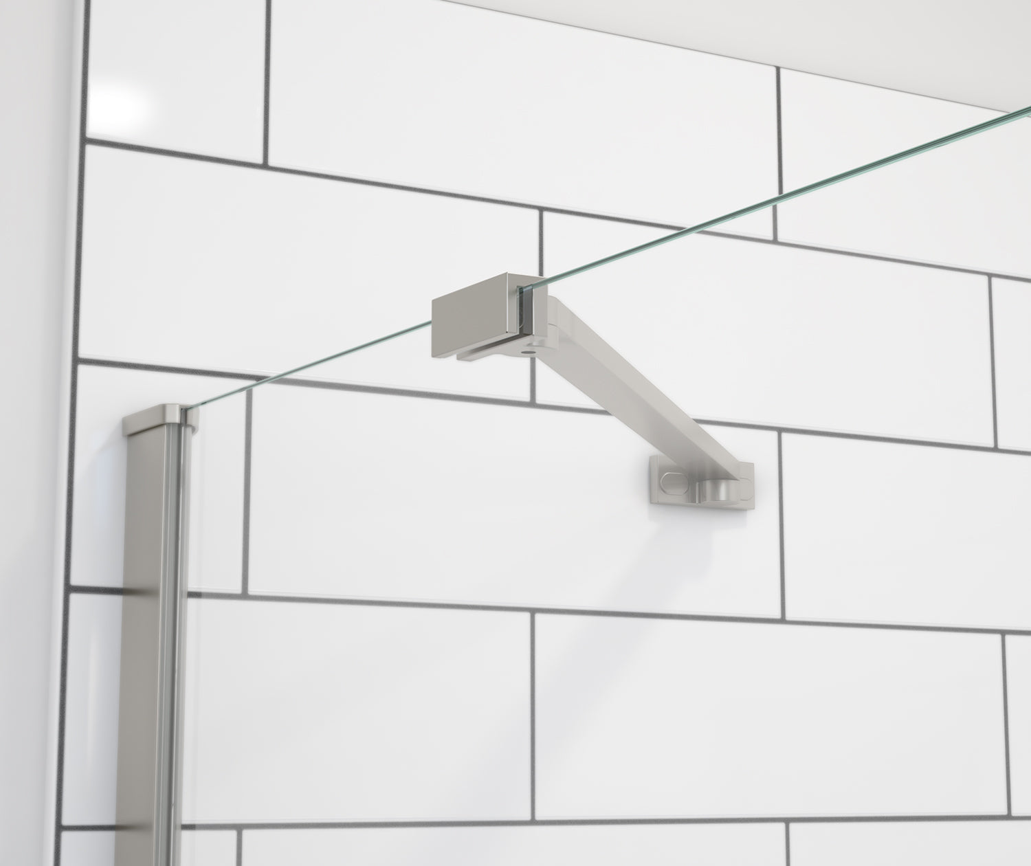 Reveal Sleek 71 38-41 x 71 1/2 in. 8mm Pivot Shower Door for Alcove Installation with Clear glass in Brushed Nickel - Plumbing Market