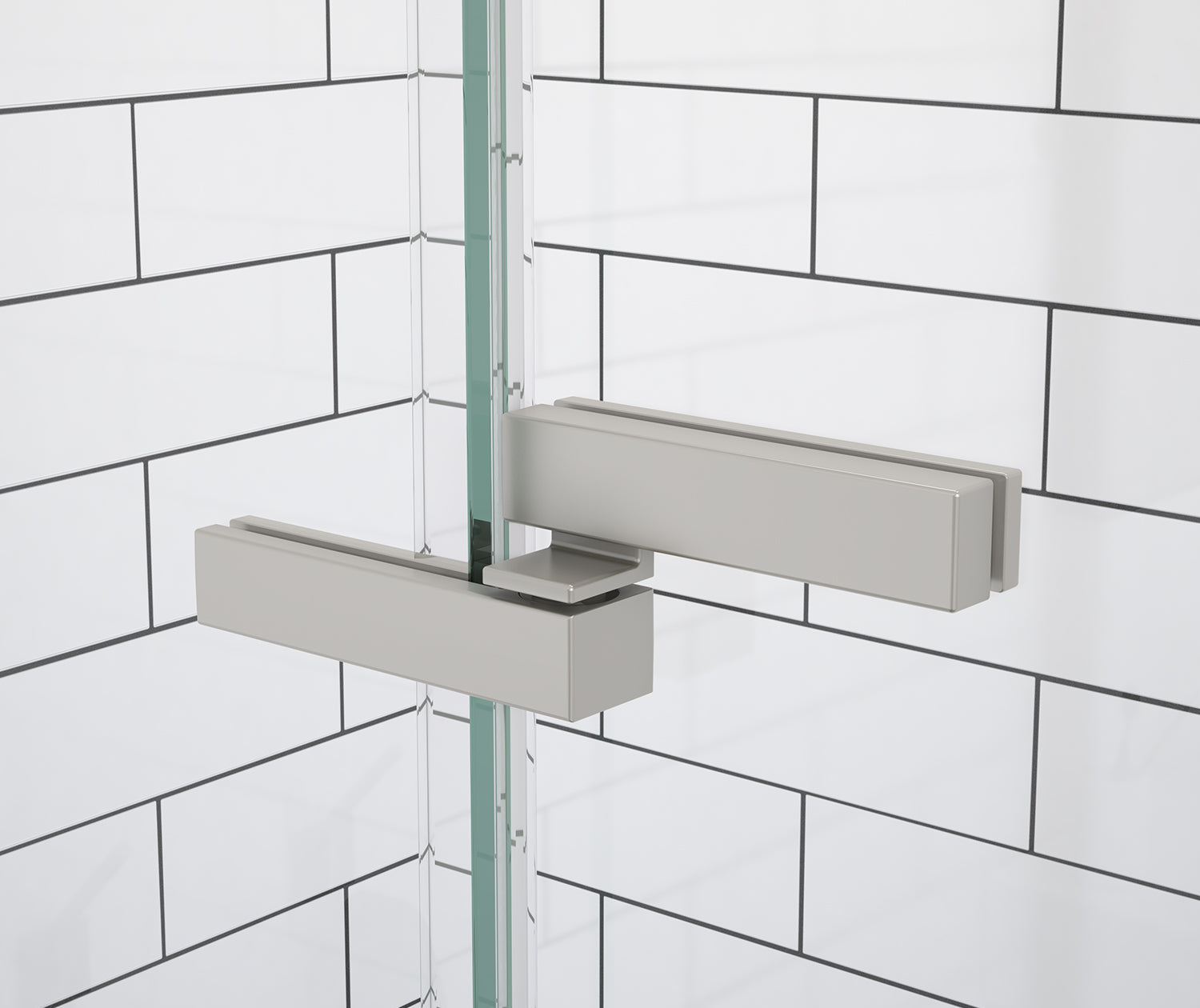 Reveal Sleek 71 38-41 x 71 1/2 in. 8mm Pivot Shower Door for Alcove Installation with Clear glass in Brushed Nickel - Plumbing Market