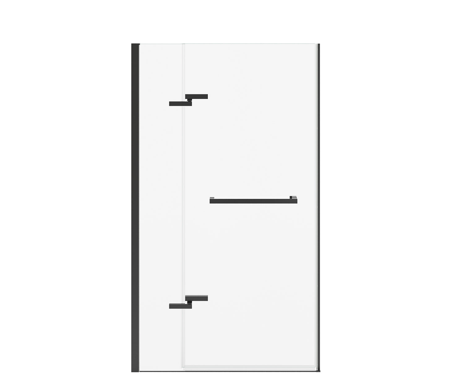 Reveal Sleek 71 38-41 x 71 1/2 in. 8mm Pivot Shower Door for Alcove Installation with Clear glass in Matte Black - Plumbing Market