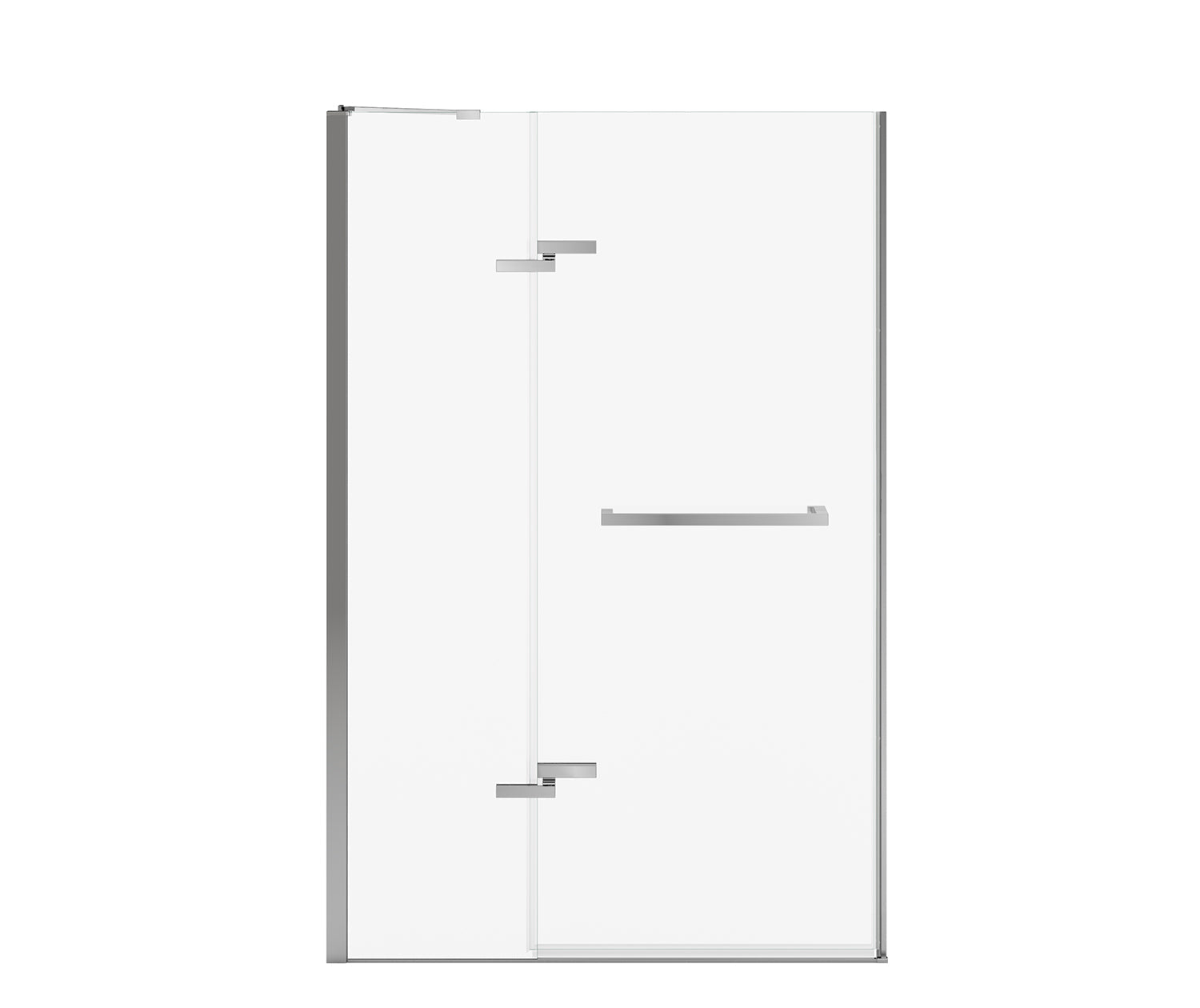 Reveal Sleek 71 44-47 x 71 1/2 in. 8mm Pivot Shower Door for Alcove Installation with Clear glass in Chrome - Plumbing Market
