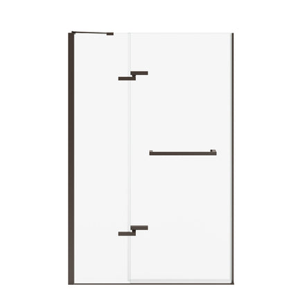 Reveal Sleek 71 44-47 x 71 1/2 in. 8 mm Pivot Shower Door for Alcove Installation with Clear glass in Dark Bronze - Plumbing Market